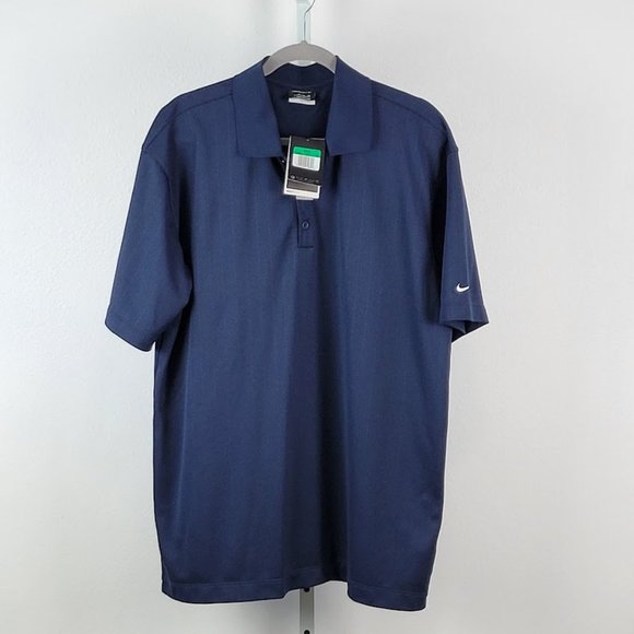 Nike Other - NIKE Dri-Fit Moisture Wicking polo shirt navy blue Sz XL